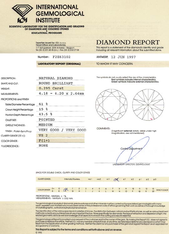 Foto 9 - Diamant 0,295ct Brillant Top Wesselton Plus, F VS2 IGI, D6128
