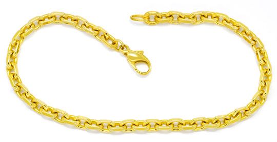 Foto 1 - Set Kette und Armband Anker Muster massiv 14K Gelb Gold, K2402