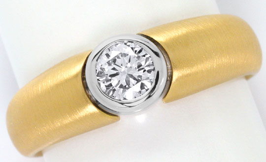 Foto 2 - Massiver Diamant Bandring Lupenreiner Brillant 18K Gold, R4603