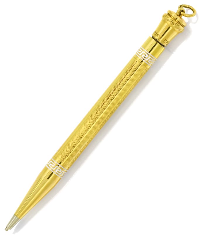 Foto 4 - Wotan Bleistift in 14K Gold mit weißem Emaille, S0208