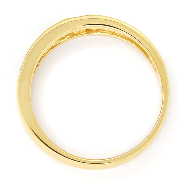 Foto 3 - Diamanten-Bandring eckig mit Brillanten in Gold Bicolor, S1618