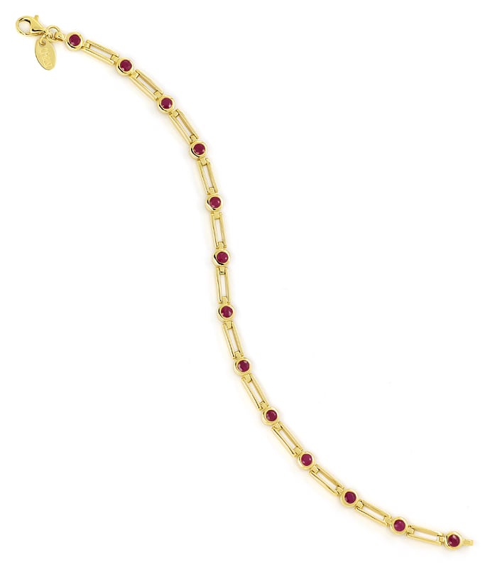 Foto 3 - Goldarmband mit 1,9ct Spitzen Rubinen in 585er Gelbgold, S1734