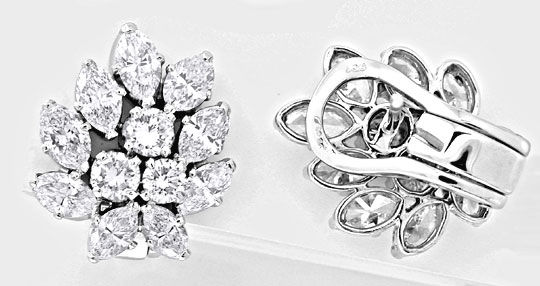 Foto 1 - Einmalige Diamantohrringe 5,73ct Handarbeit Schmuck Neu, S8623