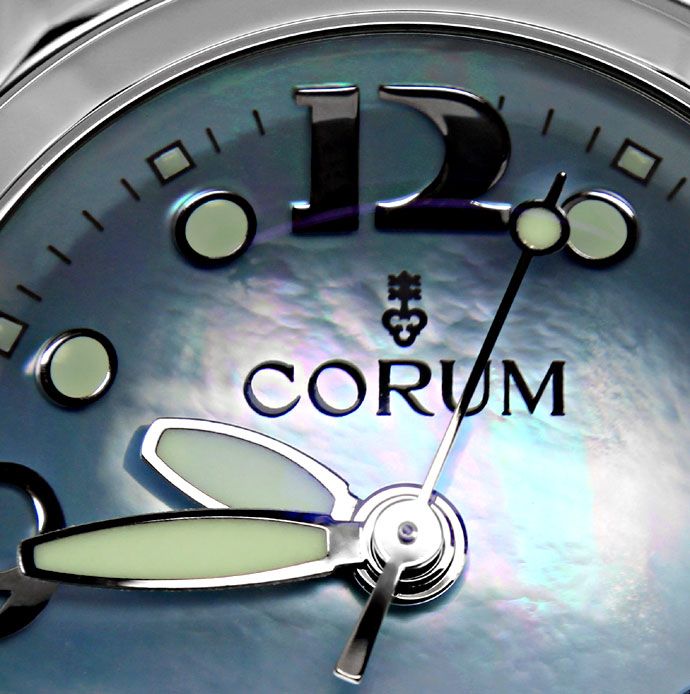 Foto 3 - Corum Bubble Medium Uhr mit Perlmutt ungetragen mit Box, U1441