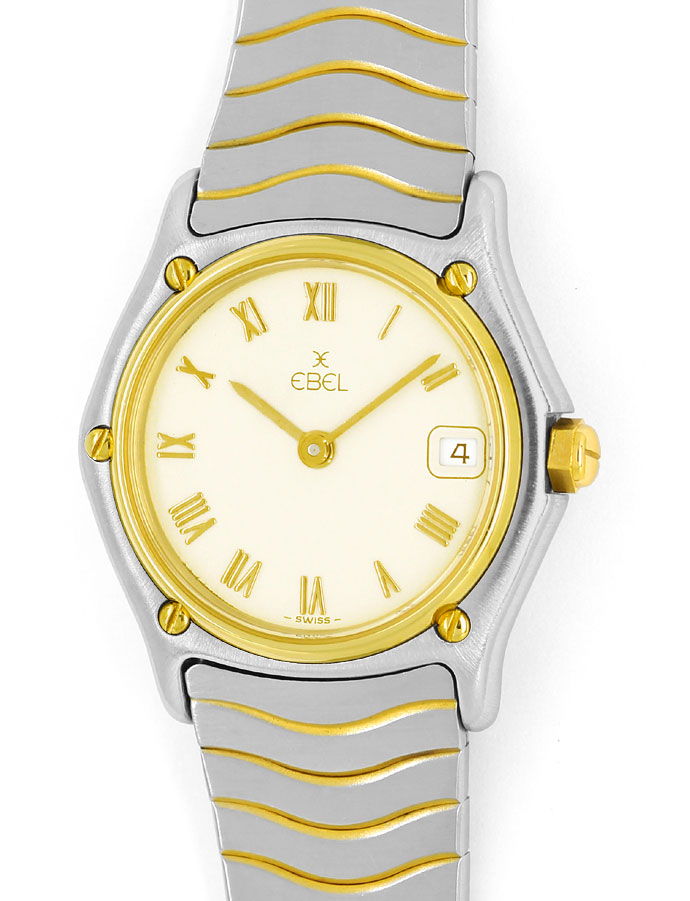 Foto 2 - Ebel Classic Stahl-Gold Damen-Armbanduhr mit Wellenband, U2516