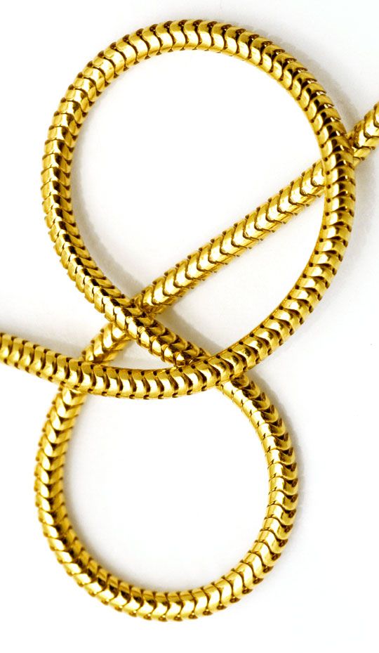 Foto 4 - Massive flexible Schlangenkette 45cm 14K Gelbgold, Z0101